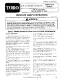 Toro 51537 600 TX Air Rake Manual, 1992 page 1