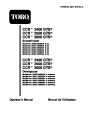 Toro CCR 2500 GTS 38422 38424 Snow Blower Operators Manual, 1999 page 1