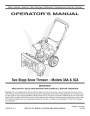 MTD 3AA 3CA Two Stage Snow Blower Owners Manual page 1