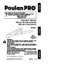 Poulan Pro PP300E Chainsaw Owners Manual page 1