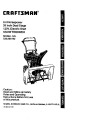 Craftsman 536.886190 26-Inch Snow Blower Owners Manual page 1