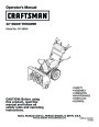 Craftsman 247.88955 24-Inch Snow Blower Owners Manual page 1