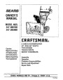 Craftsman 247.885550 247 885680 24-28 Inch Snow Blower Owners Manual page 1