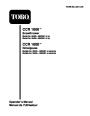 Toro CCR 1000 38405 20 Inch Single Stage Snow Blower Operators Manual, 2000 – French page 1