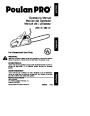Poulan Pro 220 260 LE Chainsaw Owners Manual page 1
